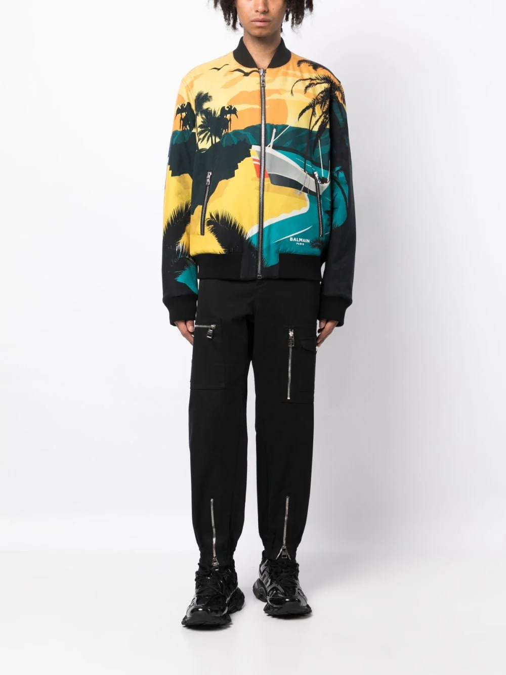 Reversible Graphic-Print Bomber Jacket - Image 4