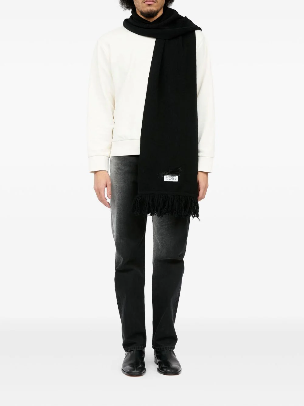 Ribbed Fringed Scarf - Image 2
