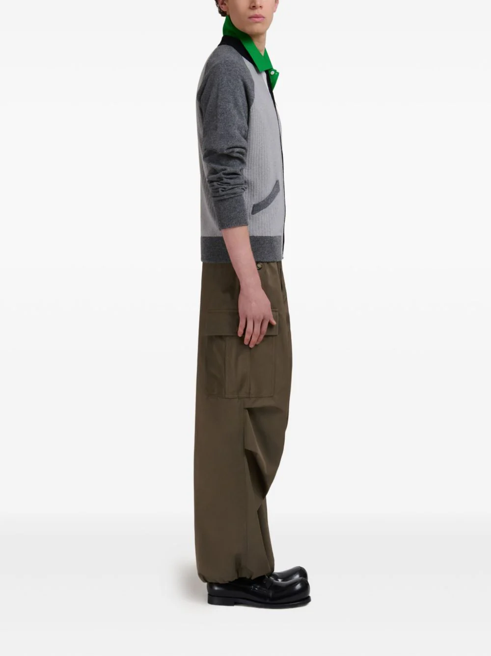 Ribbed-Panel Zip-Up Sweatshirt - Image 3