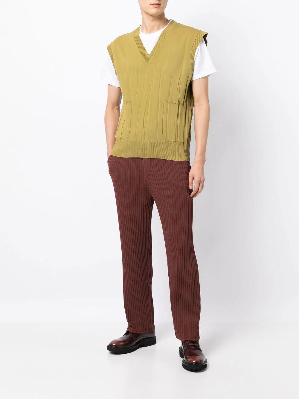 Ribbed Straight-Leg Trousers - Image 5