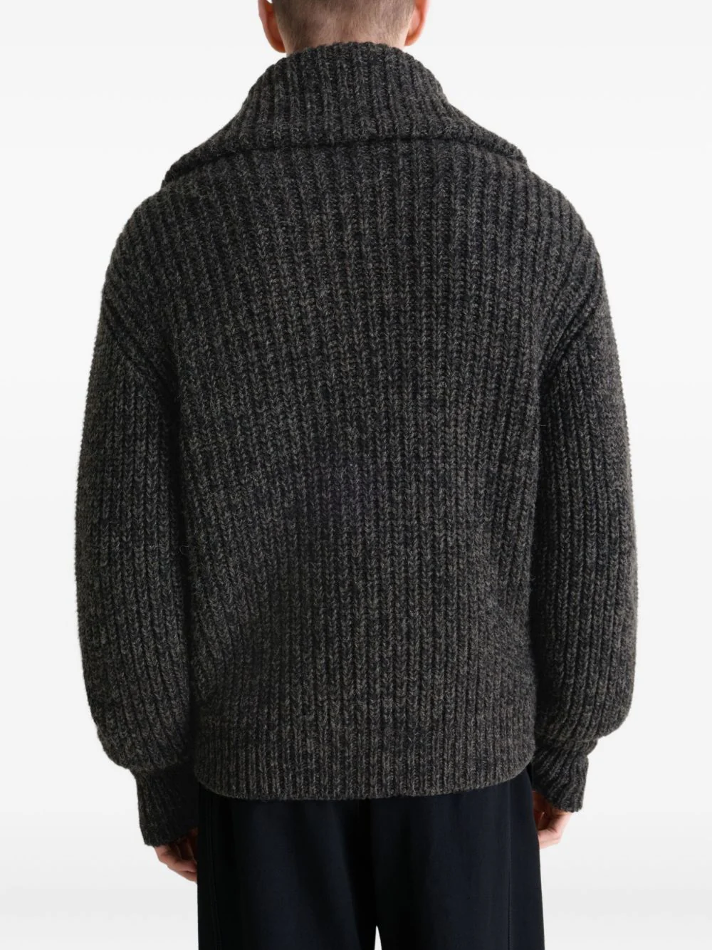 Ribbed Zip-Up Cardigan - Image 2