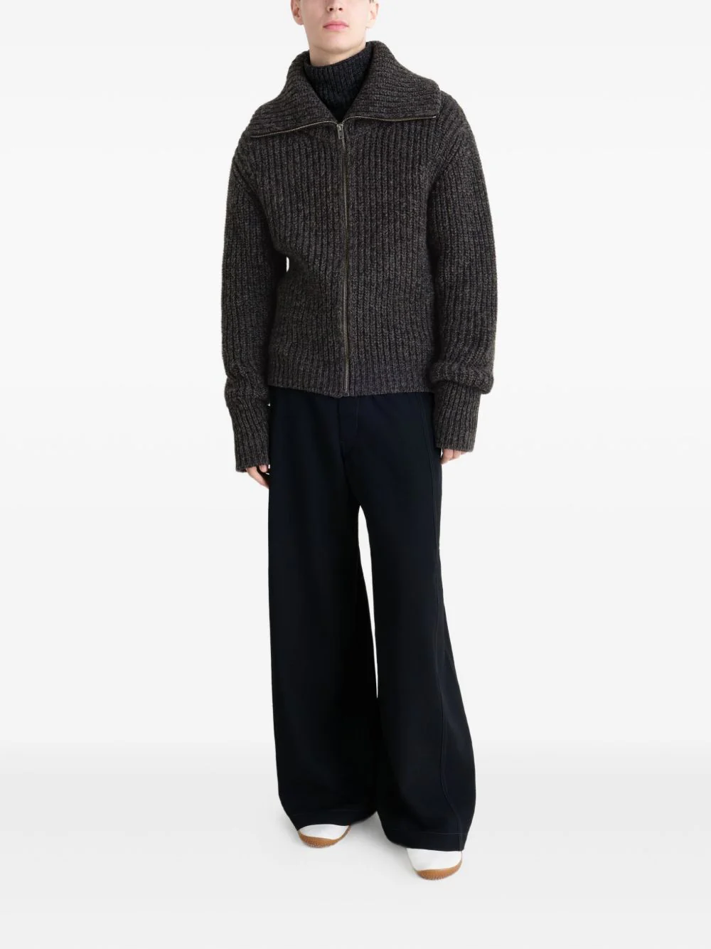 Ribbed Zip-Up Cardigan - Image 5