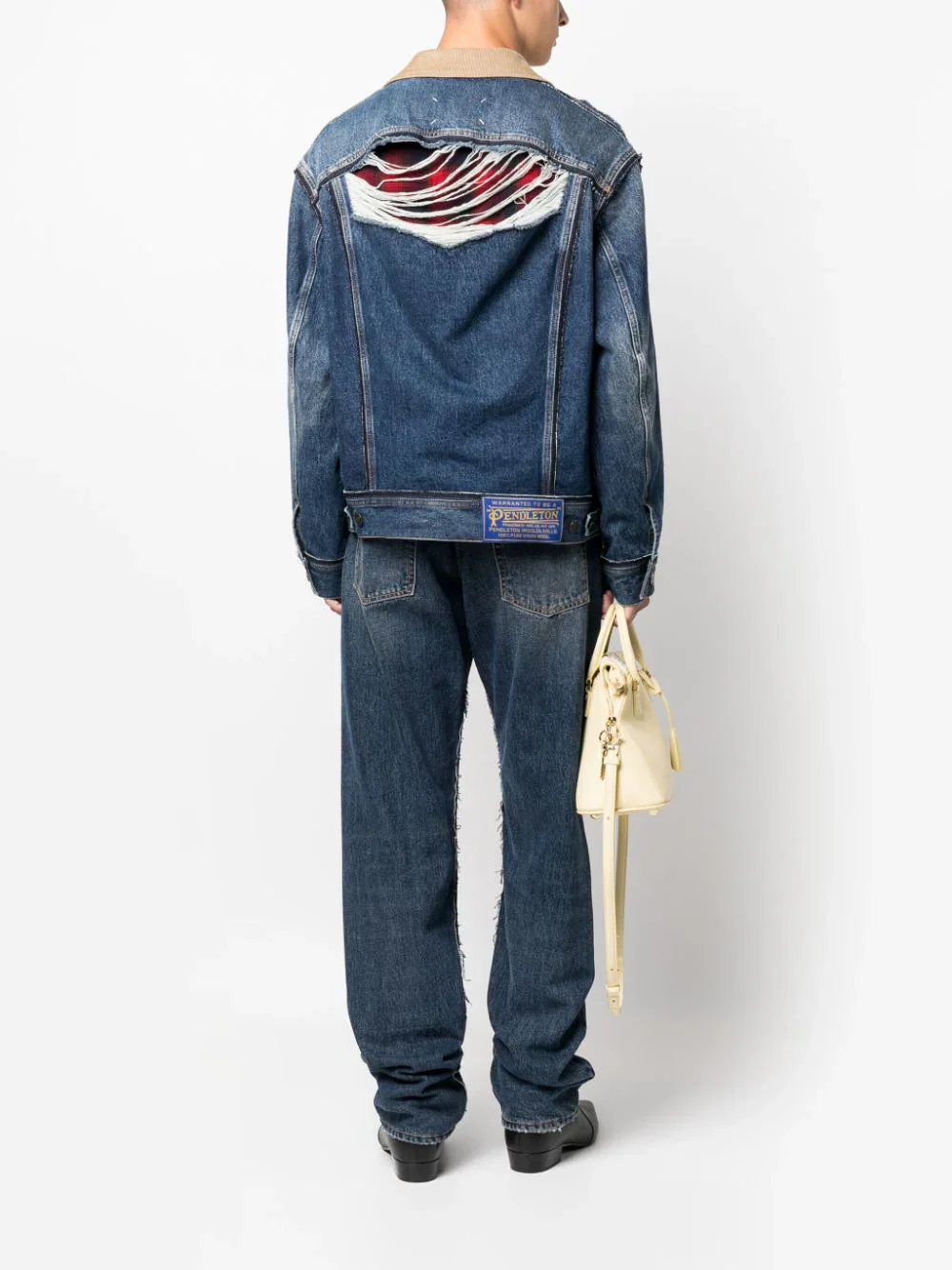 Ripped-Detailing Denim Jacket - Image 2