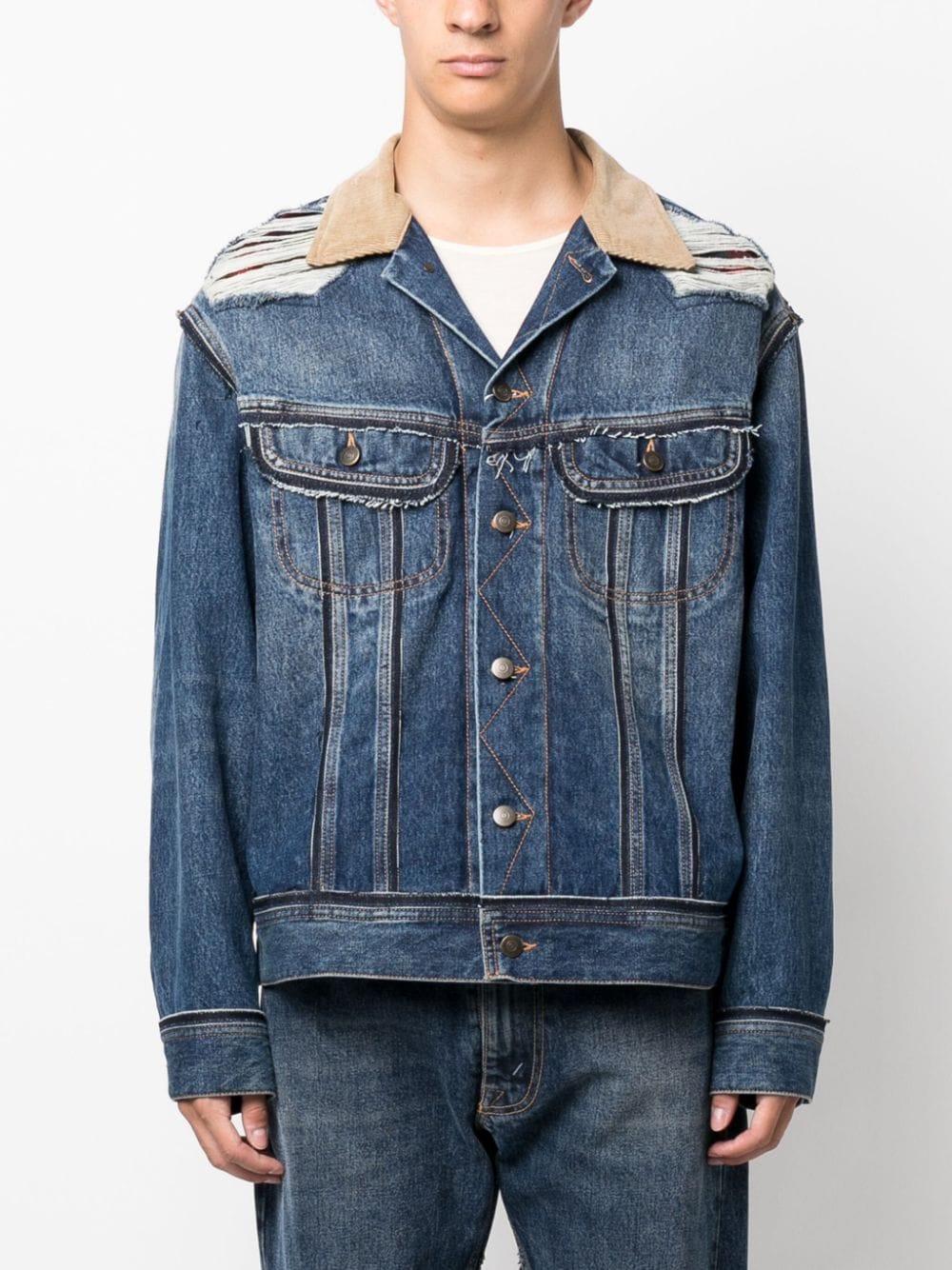 Ripped-Detailing Denim Jacket - Image 3