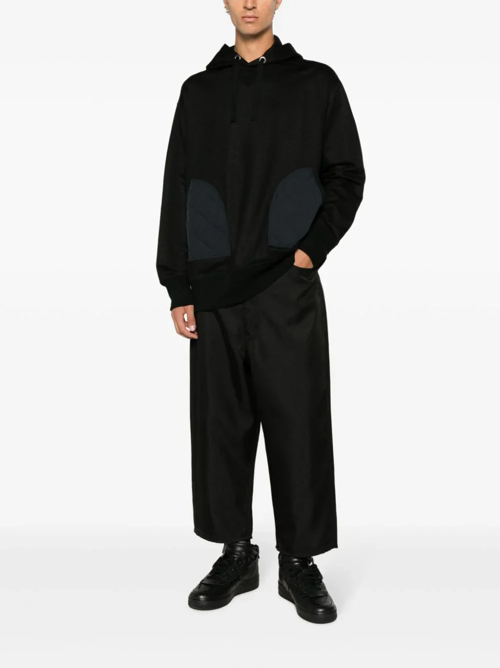 Ripstop-Panel Cotton Hoodie - Image 2
