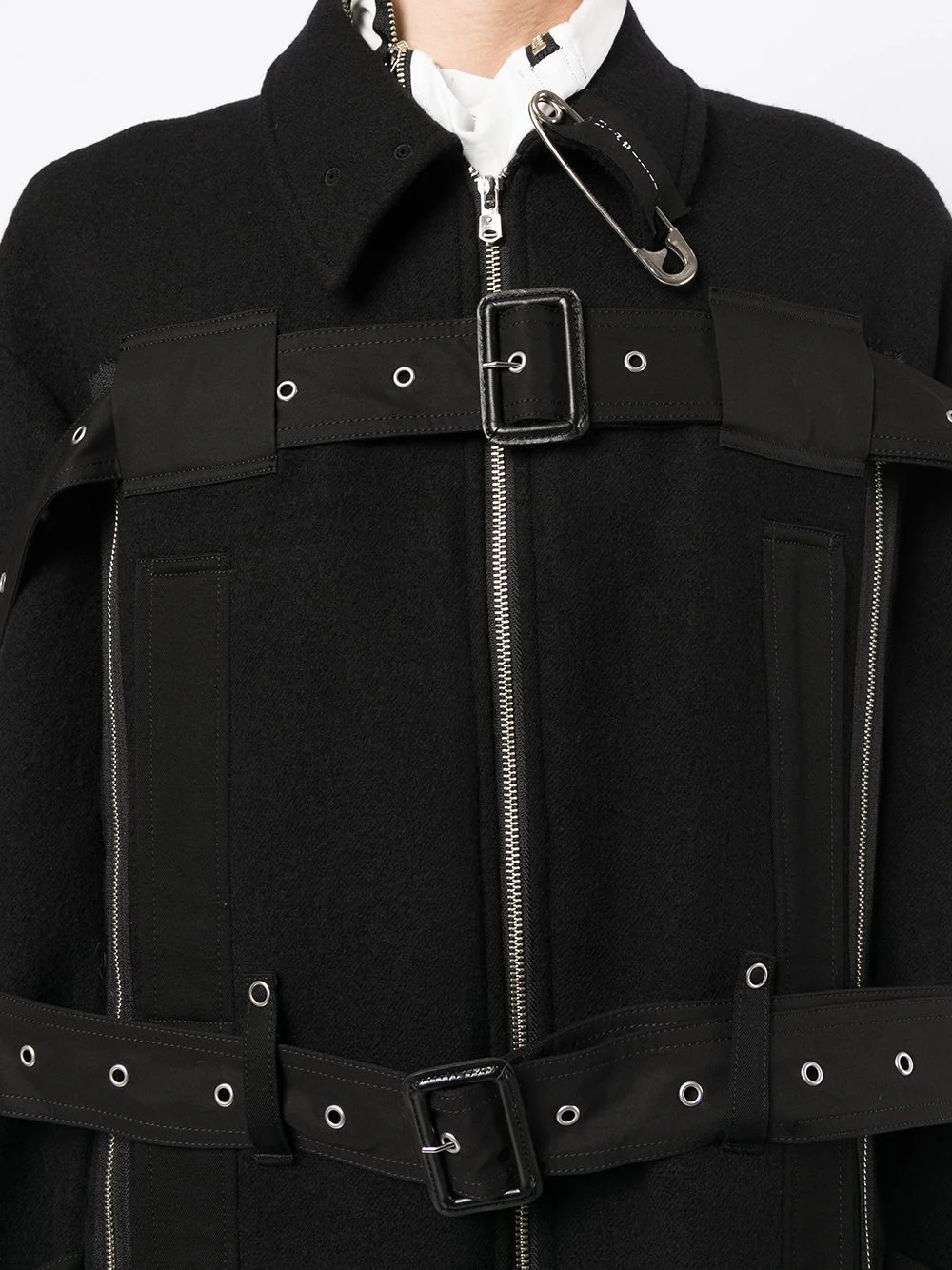 Safety-Pin Detail Jacket - Image 4