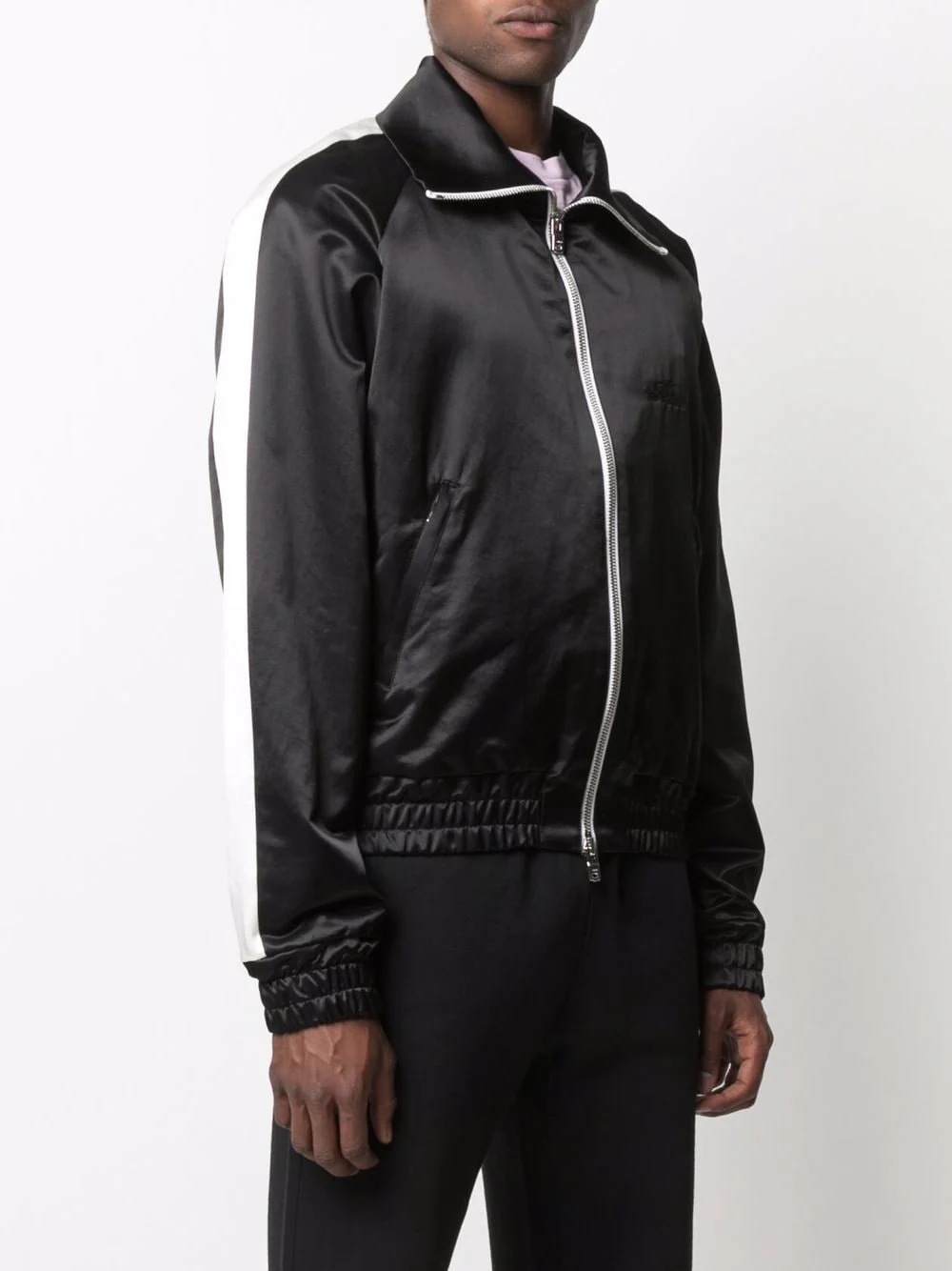Sateen Zipped Track Jacket - Image 4