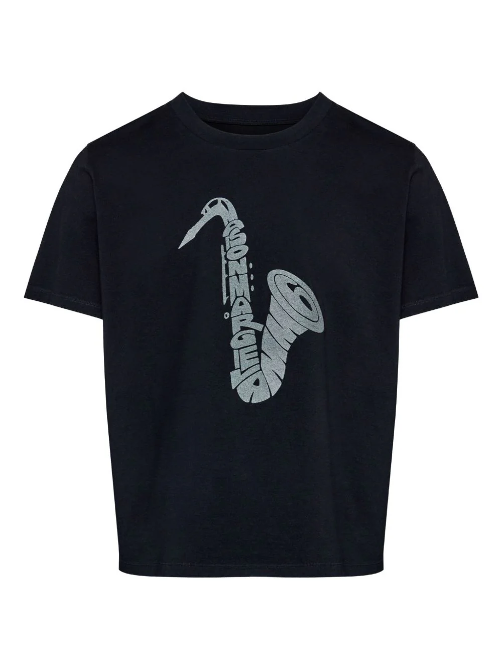 Saxophone-Print T-Shirt