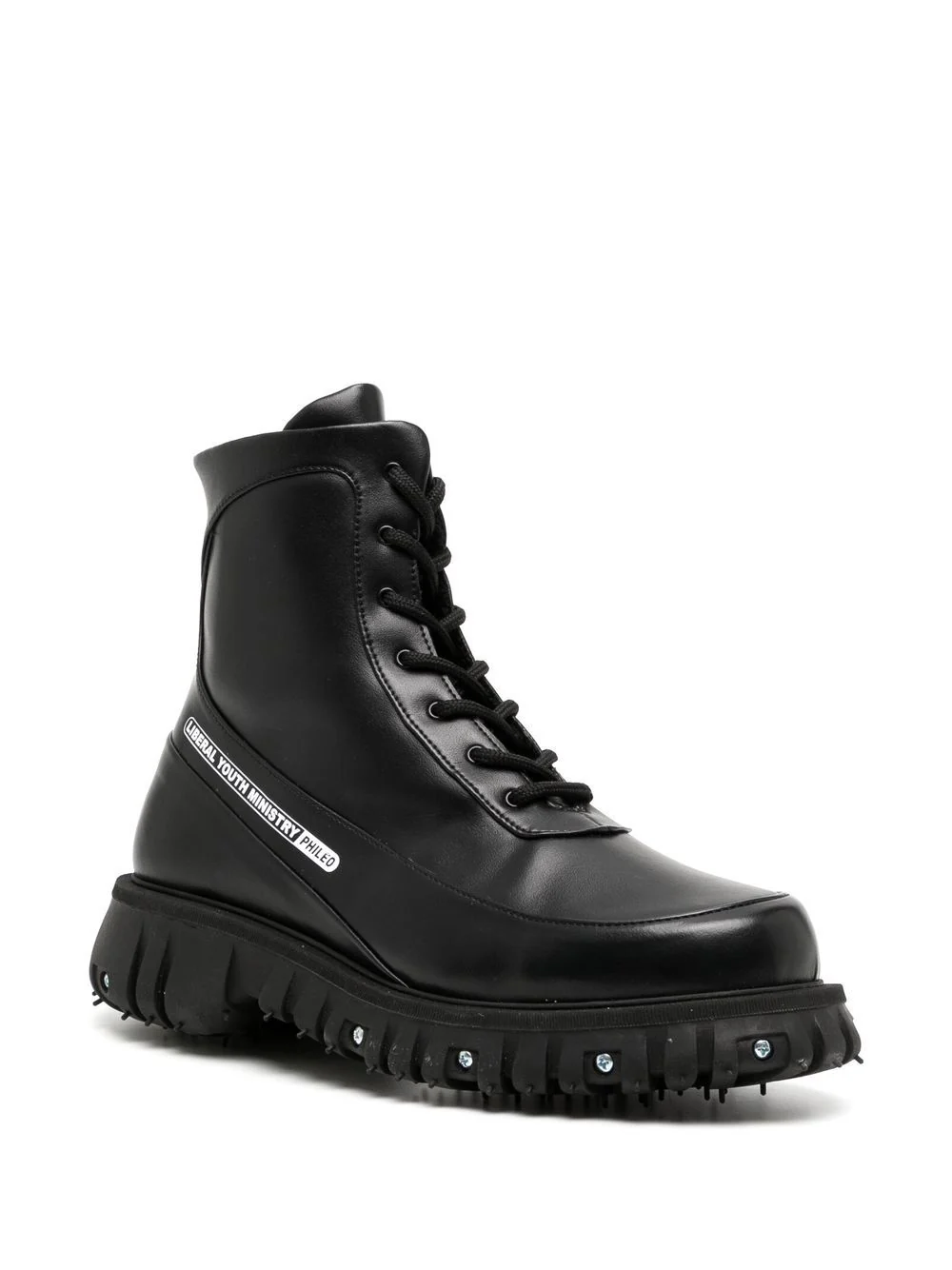 Screw-Detail Leather Ankle Boots - Image 3