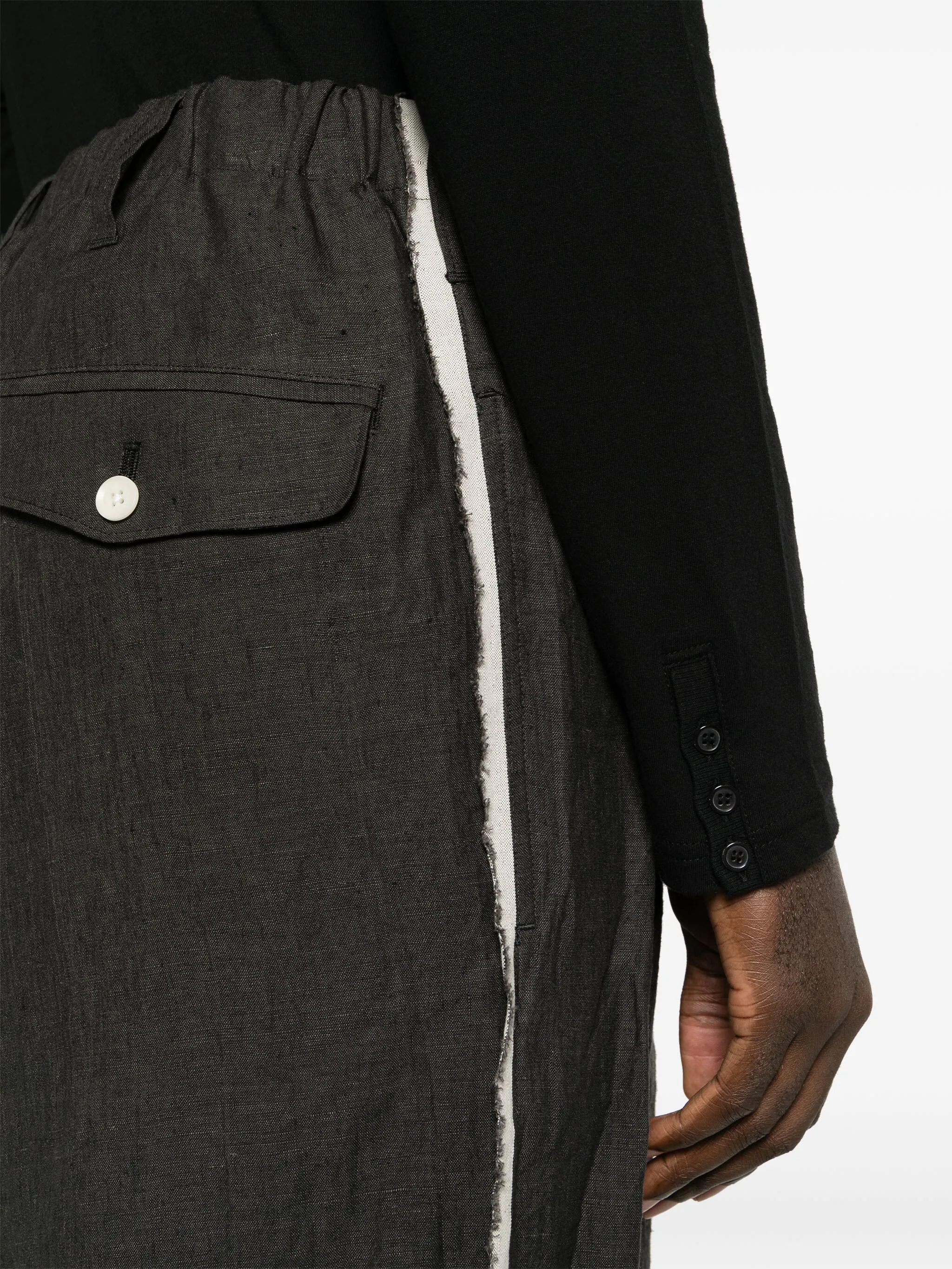 Seam-Detail Tapered Trousers - Image 4