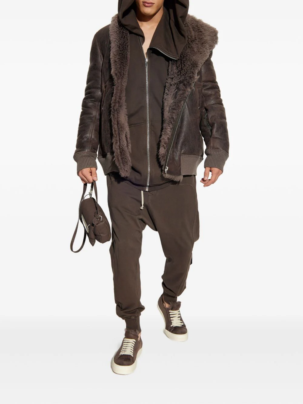 Shearling-Collared Zip-Front Jacket - Image 2