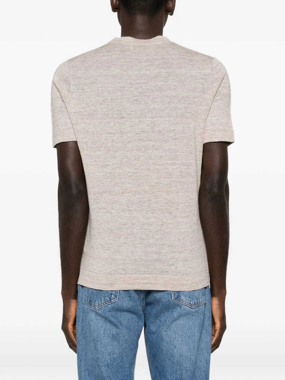 Short-Sleeve Knitted T-Shirt - Image 3