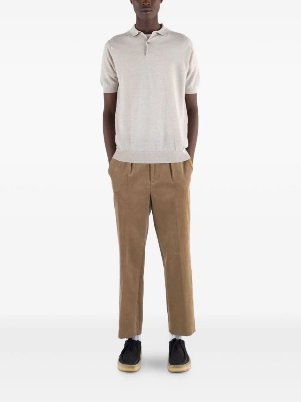 Short-Sleeved Merino-Wool Polo Shirt - Image 4