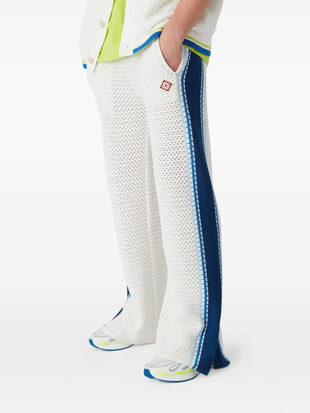 Side-Stripe Knitted Trousers - Image 2