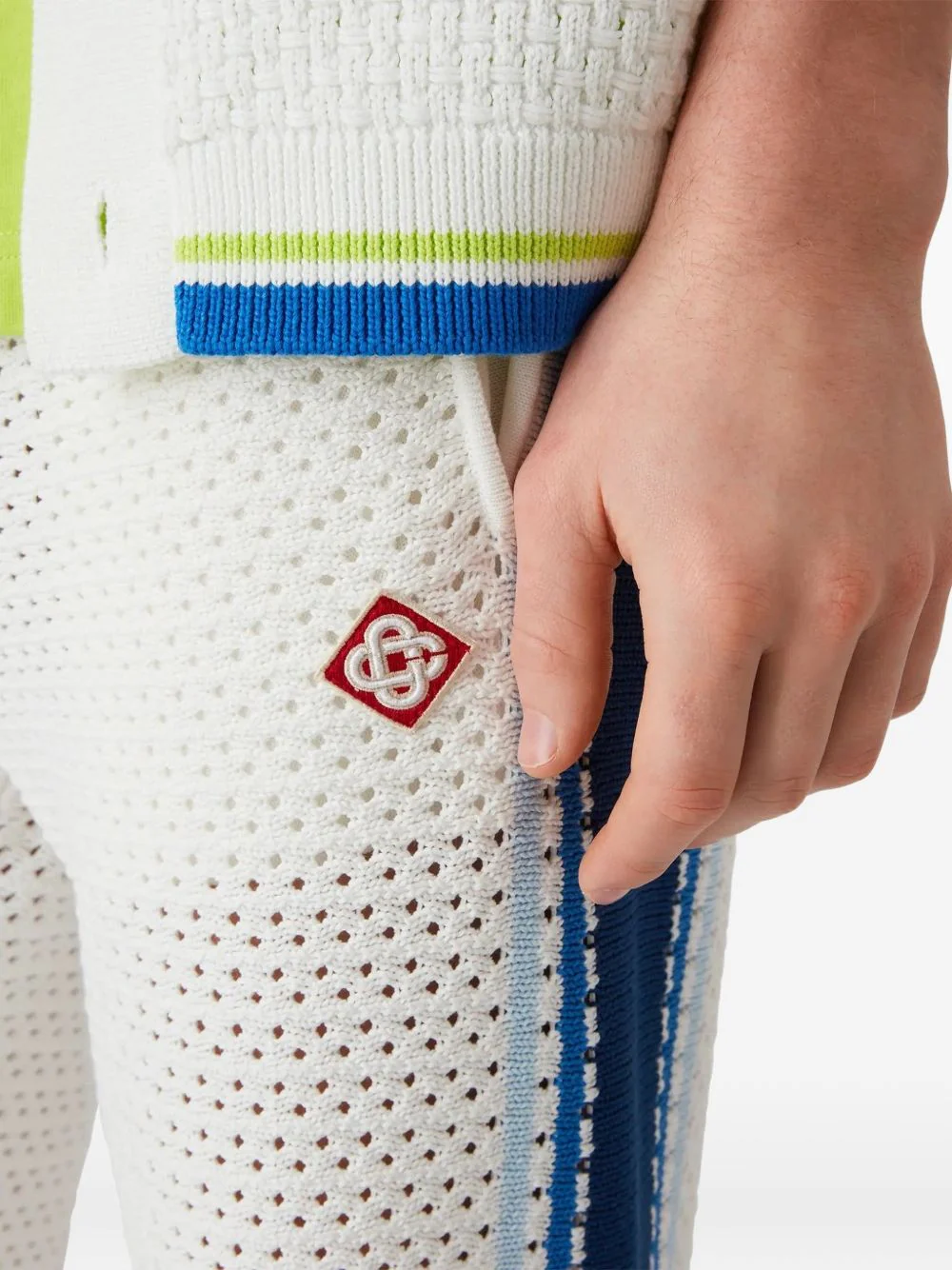 Side-Stripe Knitted Trousers - Image 3