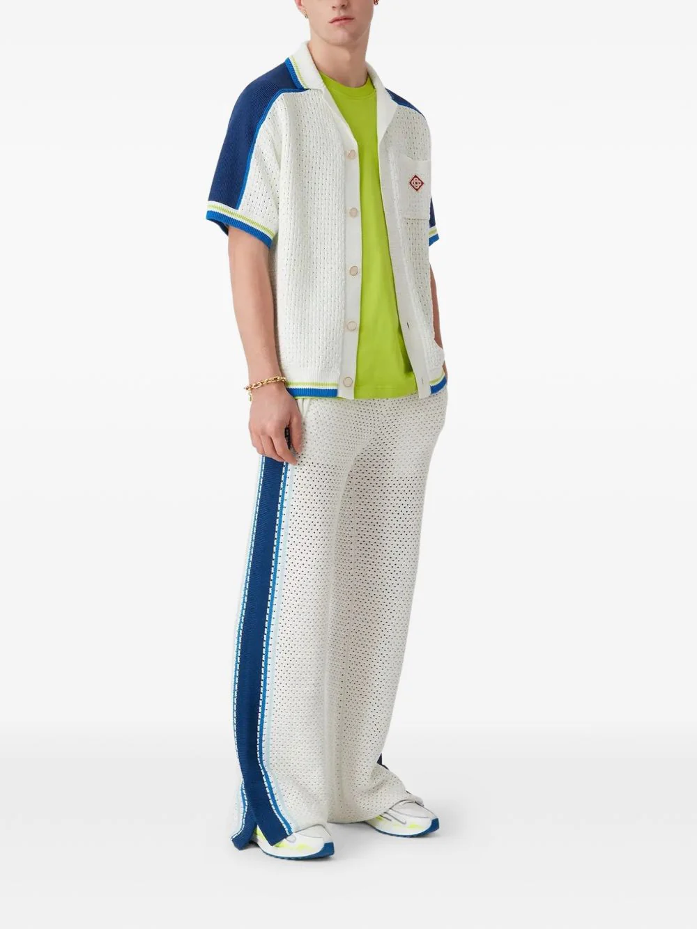 Side-Stripe Knitted Trousers - Image 4