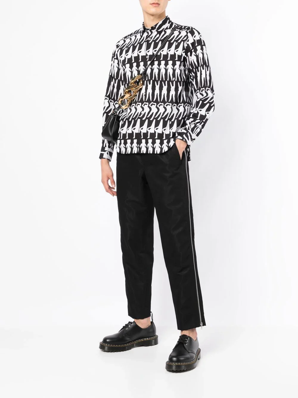 Side Zip-Detail Trousers - Image 2