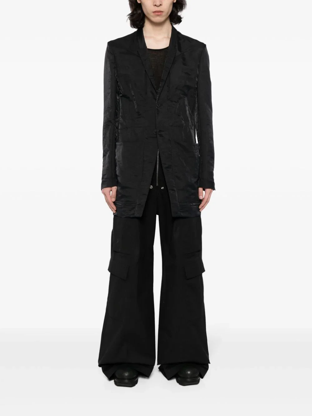 Silk-Blend Single-Breasted Blazer - Image 2