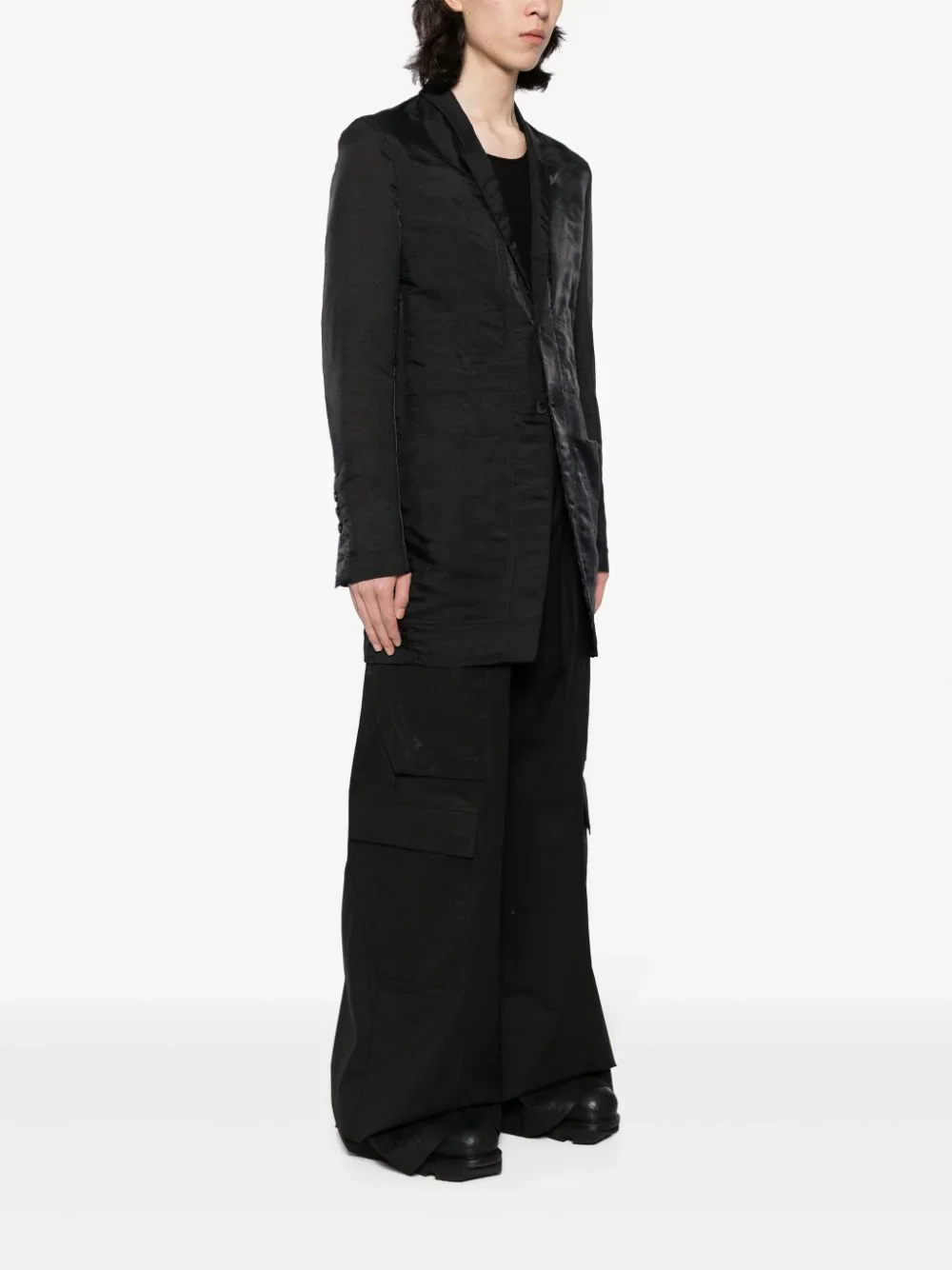 Silk-Blend Single-Breasted Blazer - Image 3