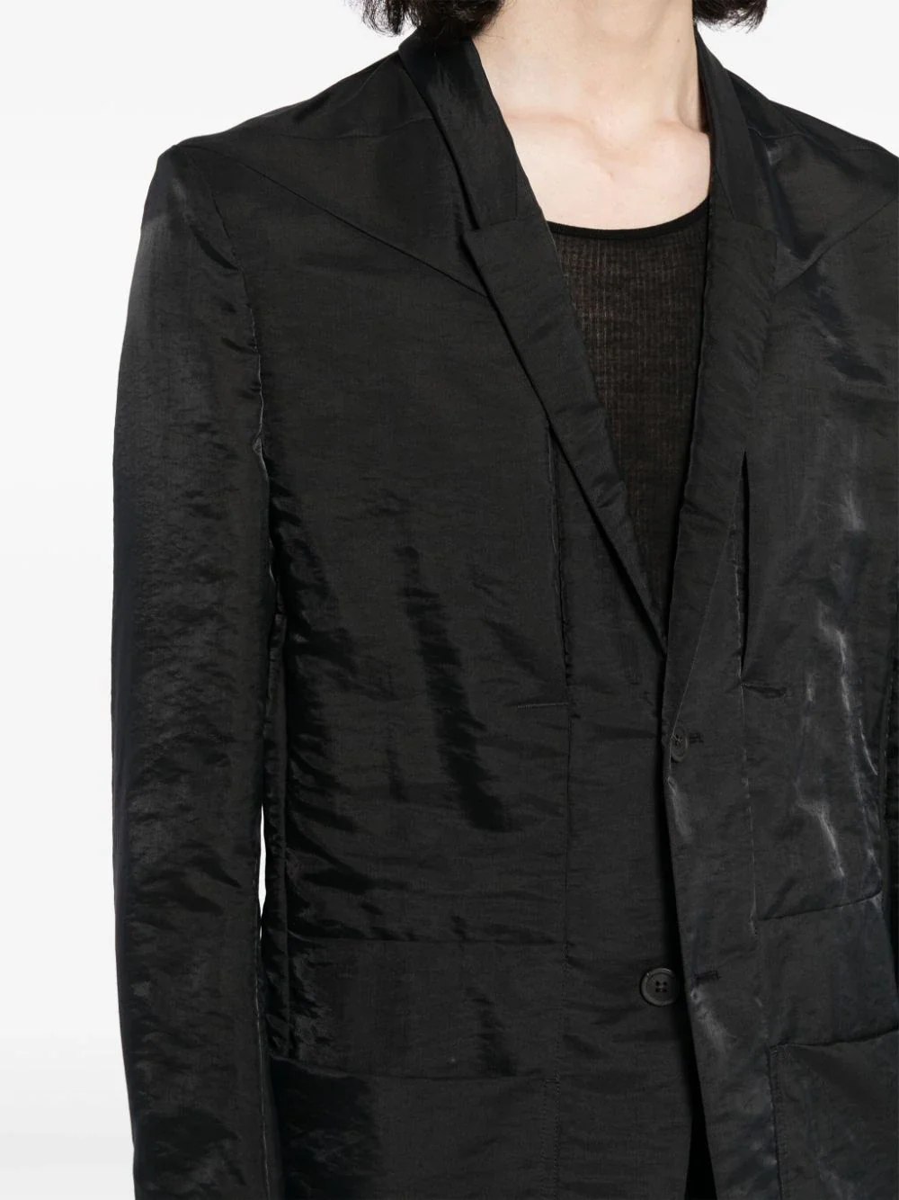 Silk-Blend Single-Breasted Blazer - Image 5