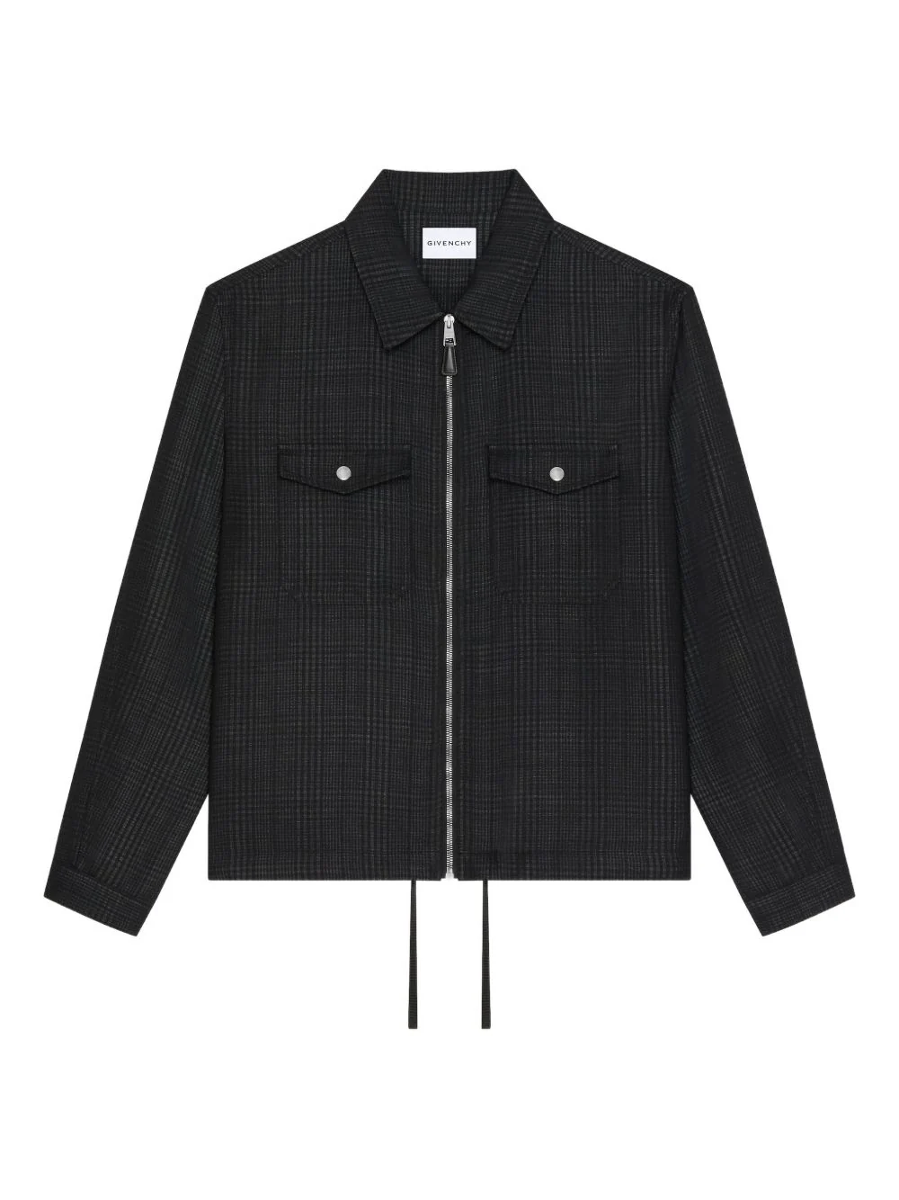 Silver-Tone-Hardware Checked Jacket