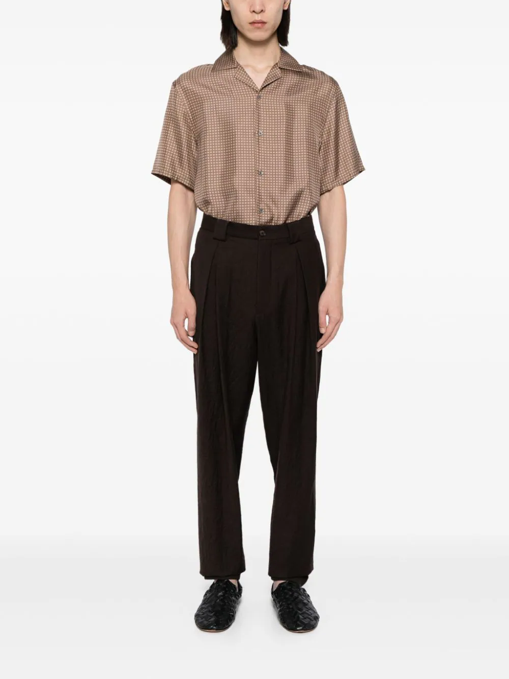 Single-Pleat Flannel Trousers - Image 2