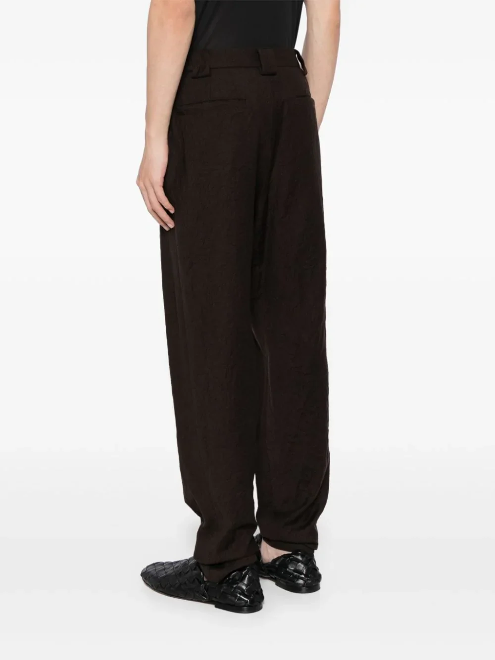 Single-Pleat Flannel Trousers - Image 4