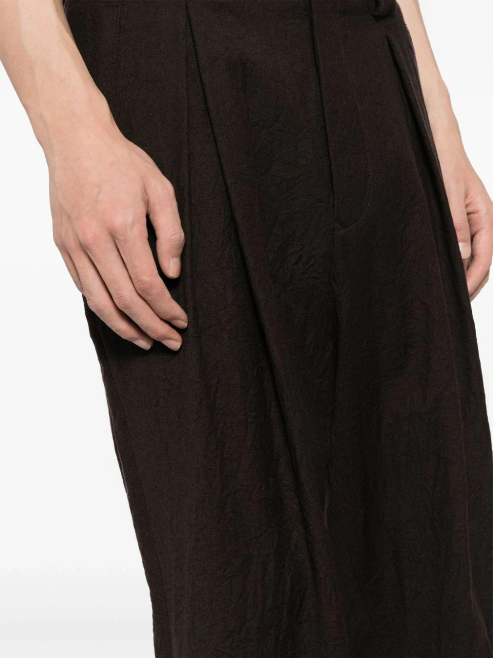 Single-Pleat Flannel Trousers - Image 5