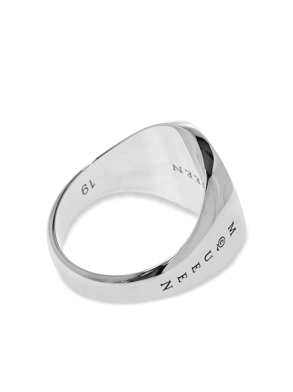 Skull-Embossed Signet Ring - Image 4
