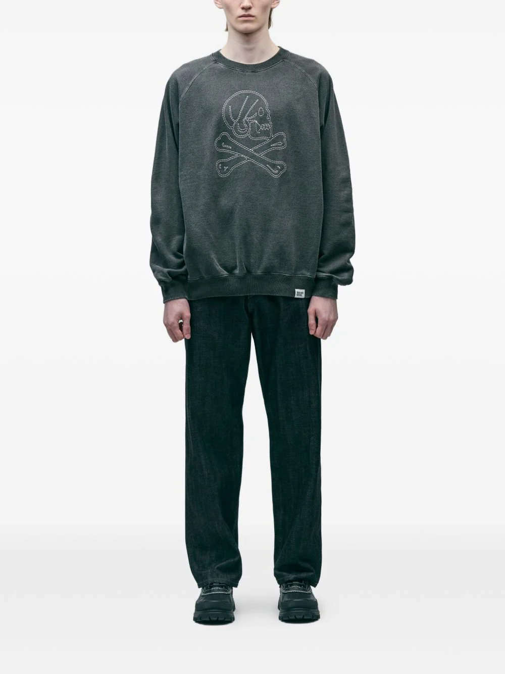 Skull-Embroidered Sweatshirt - Image 2