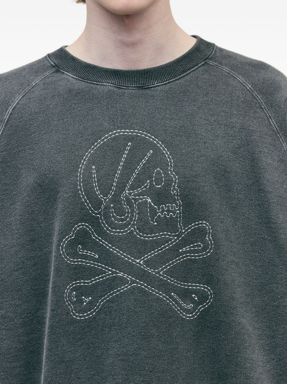 Skull-Embroidered Sweatshirt - Image 3