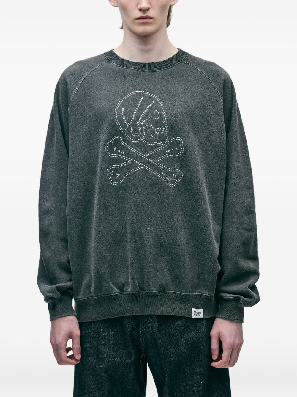 Skull-Embroidered Sweatshirt - Image 5