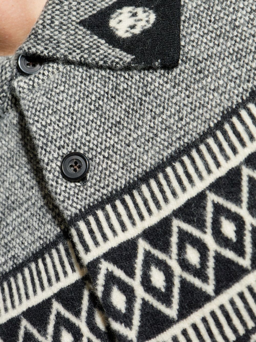 Skull-Motif Wool Cardigan - Image 5