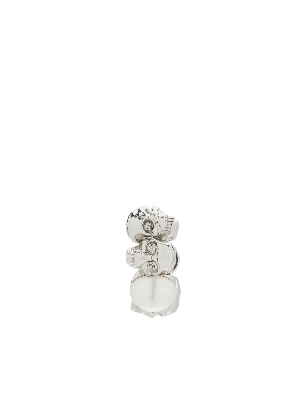 Skull Pearl-Embellished Earring - Image 2