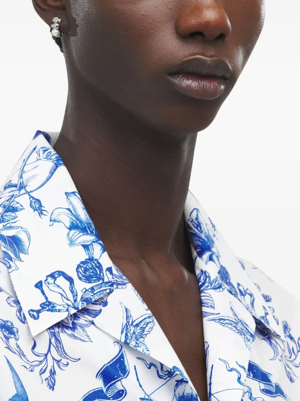Skull Pearl-Embellished Earring - Image 3