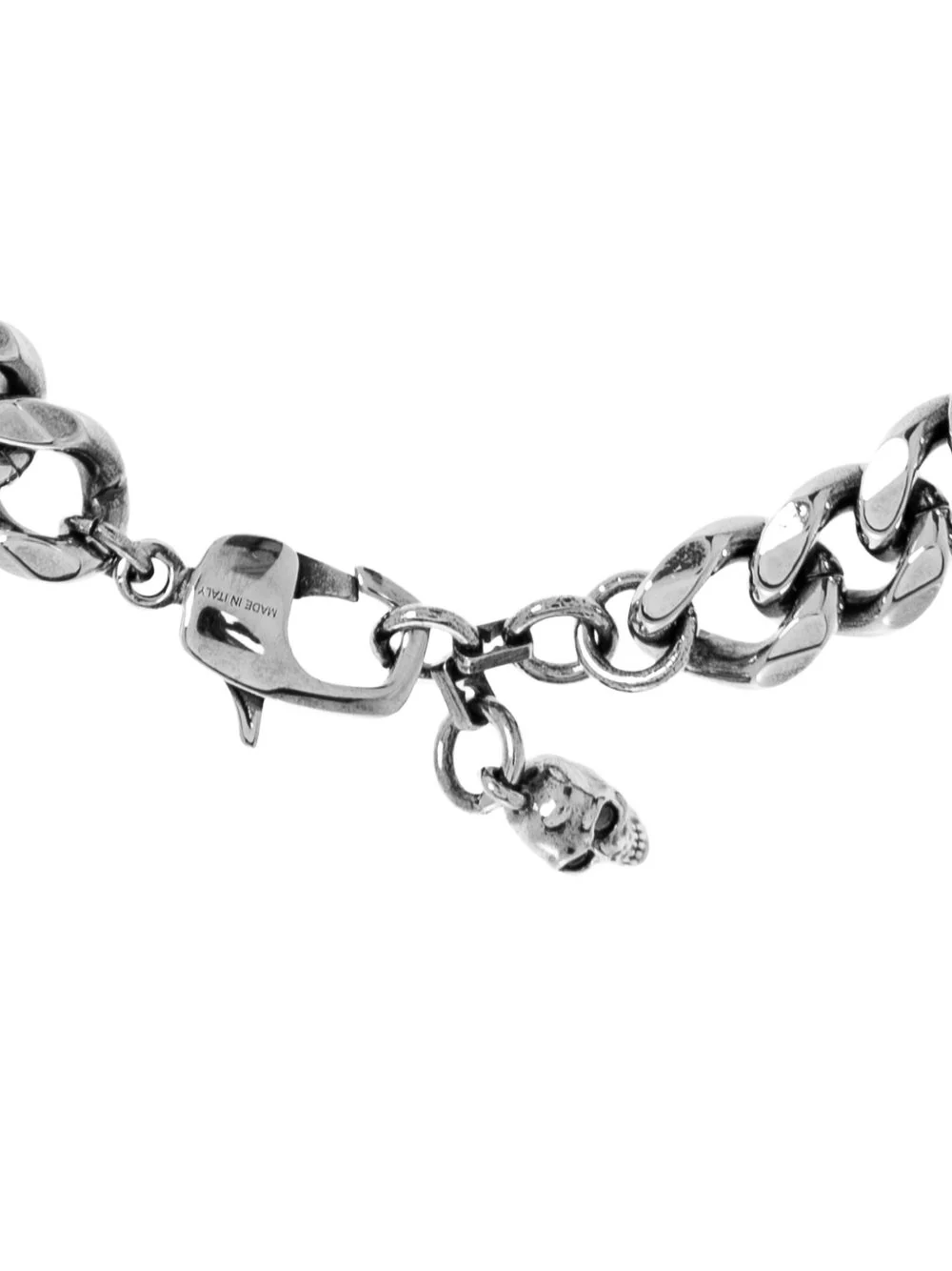 Skull-Plaque Curb-Chain Bracelet - Image 4