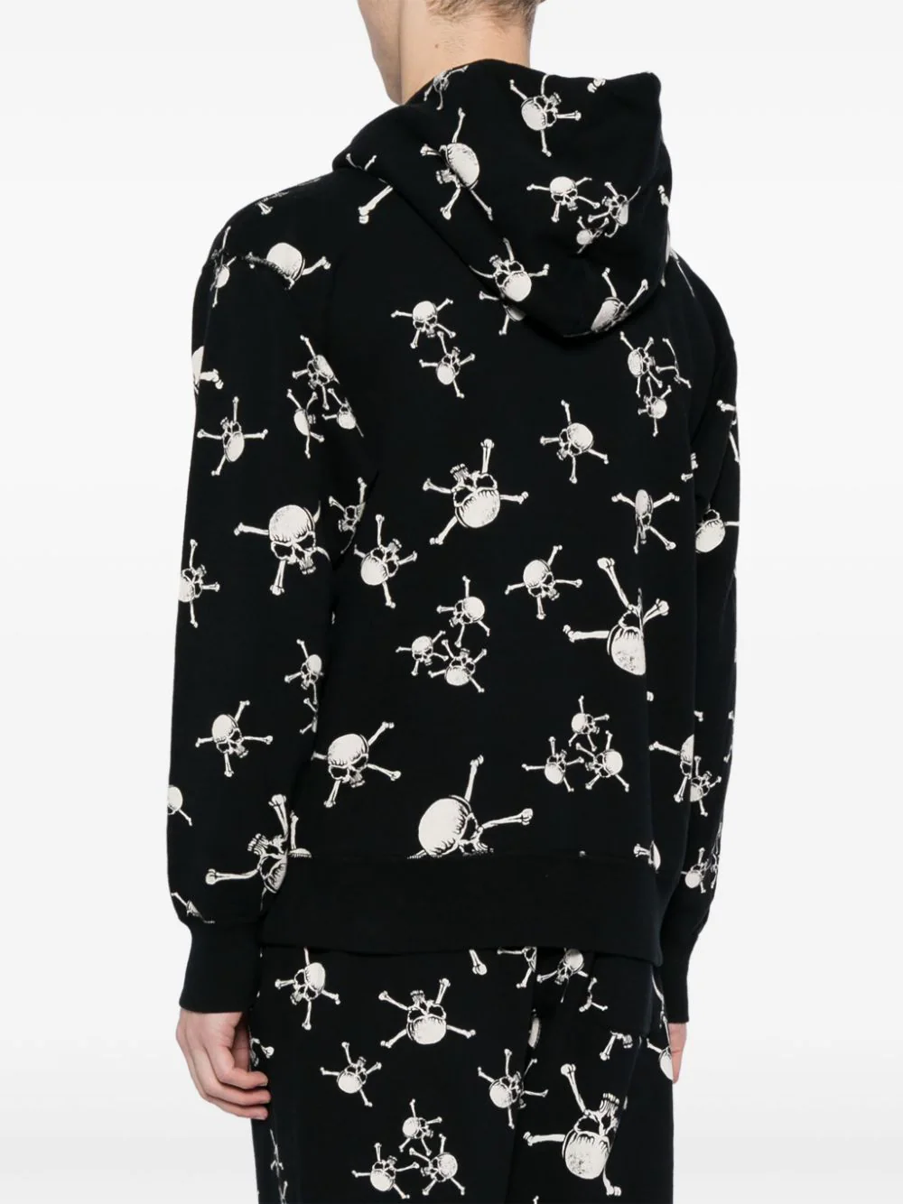 Skull-Print Cotton Hoodie - Image 4