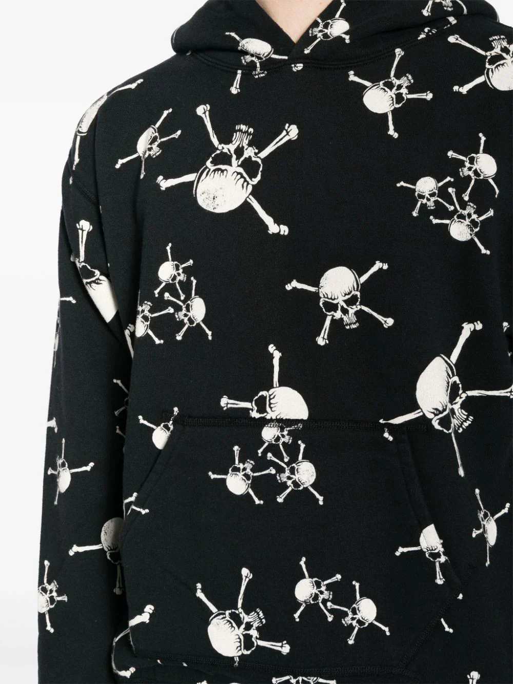 Skull-Print Cotton Hoodie - Image 5