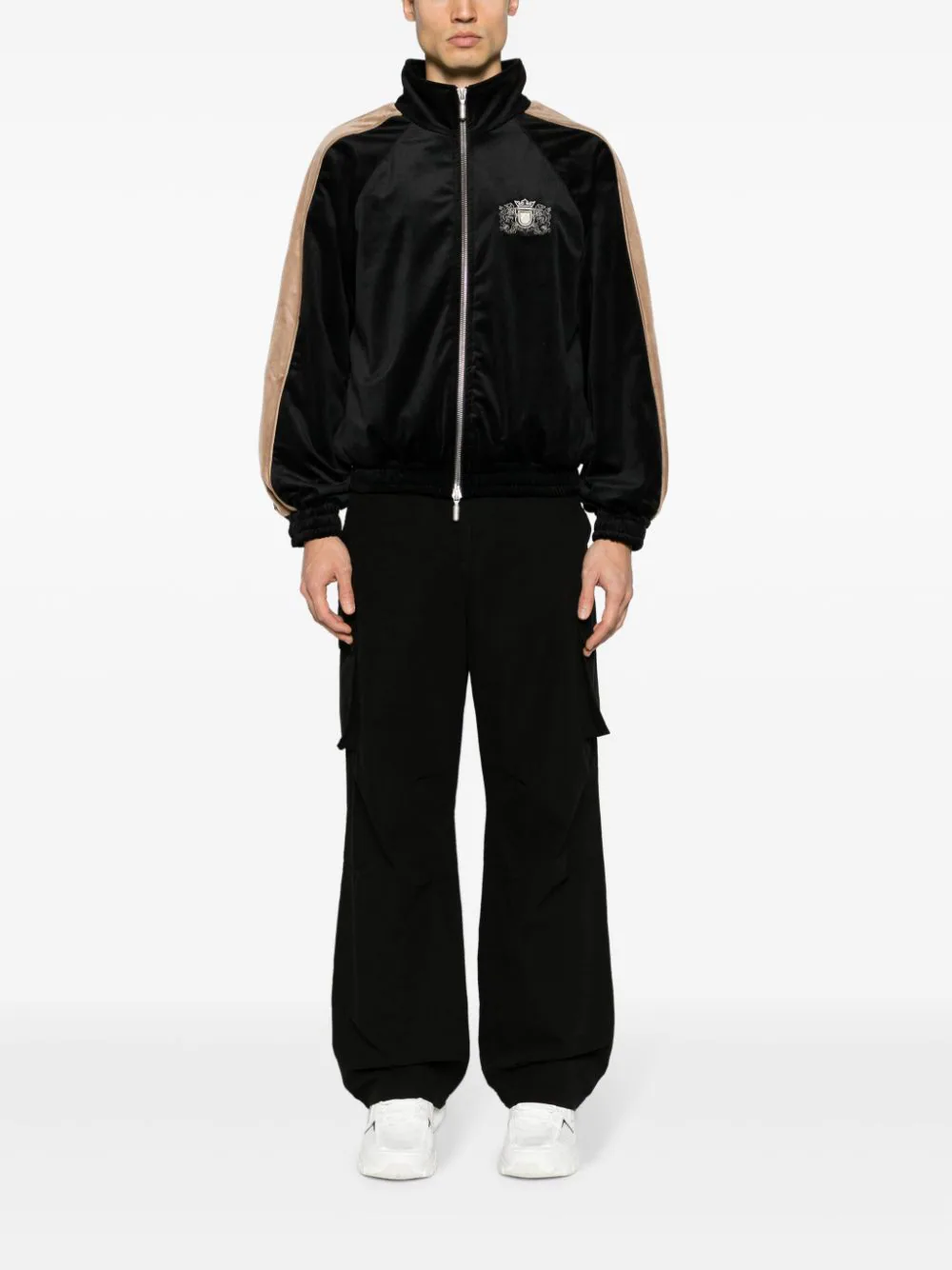 Sky Lounge Velvet Track Jacket - Image 2