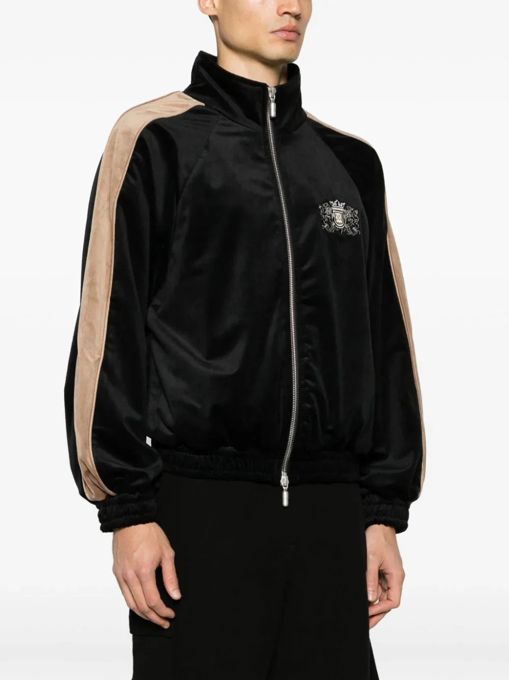 Sky Lounge Velvet Track Jacket - Image 3
