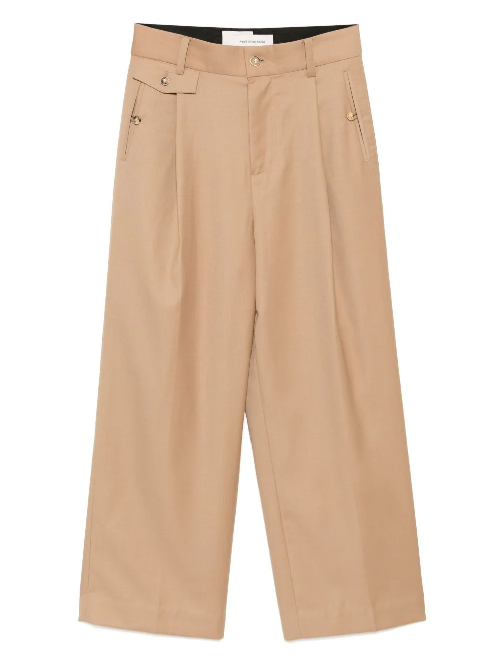 Slashed Wide-Leg Trousers