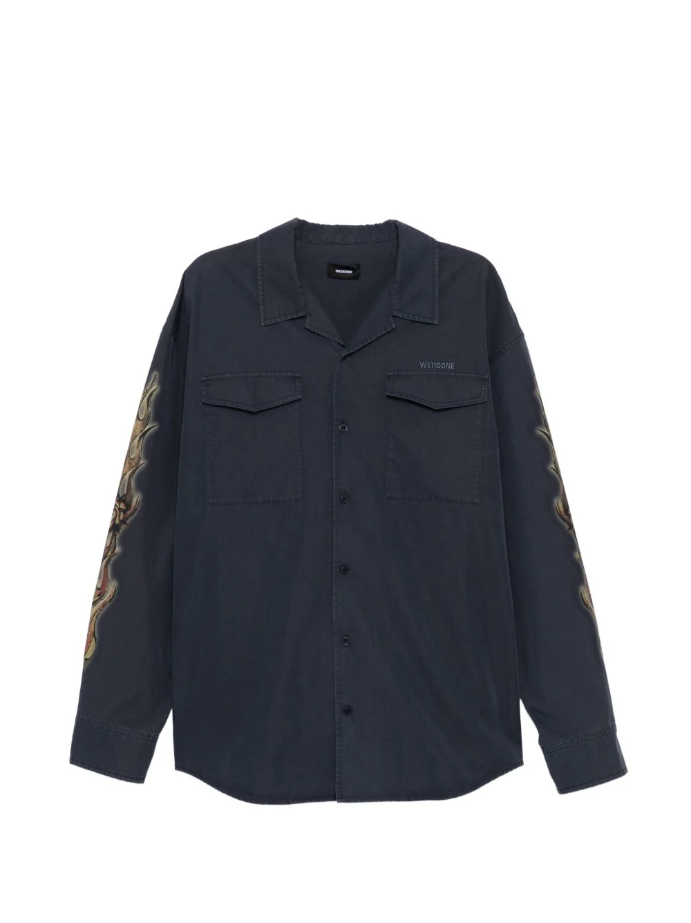 Sleeve Graphic Pocket Shirt
