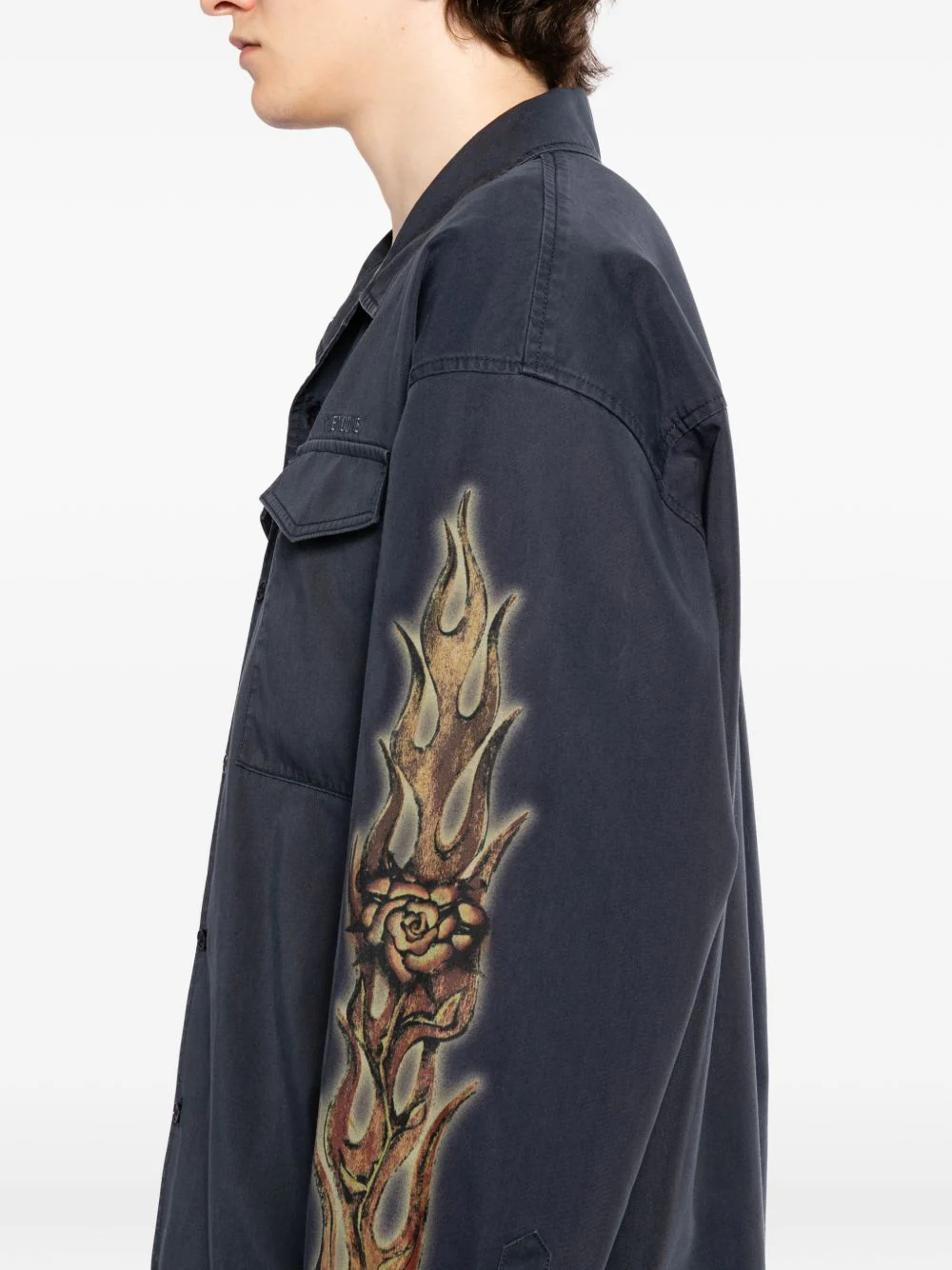 Sleeve Graphic Pocket Shirt - Image 2