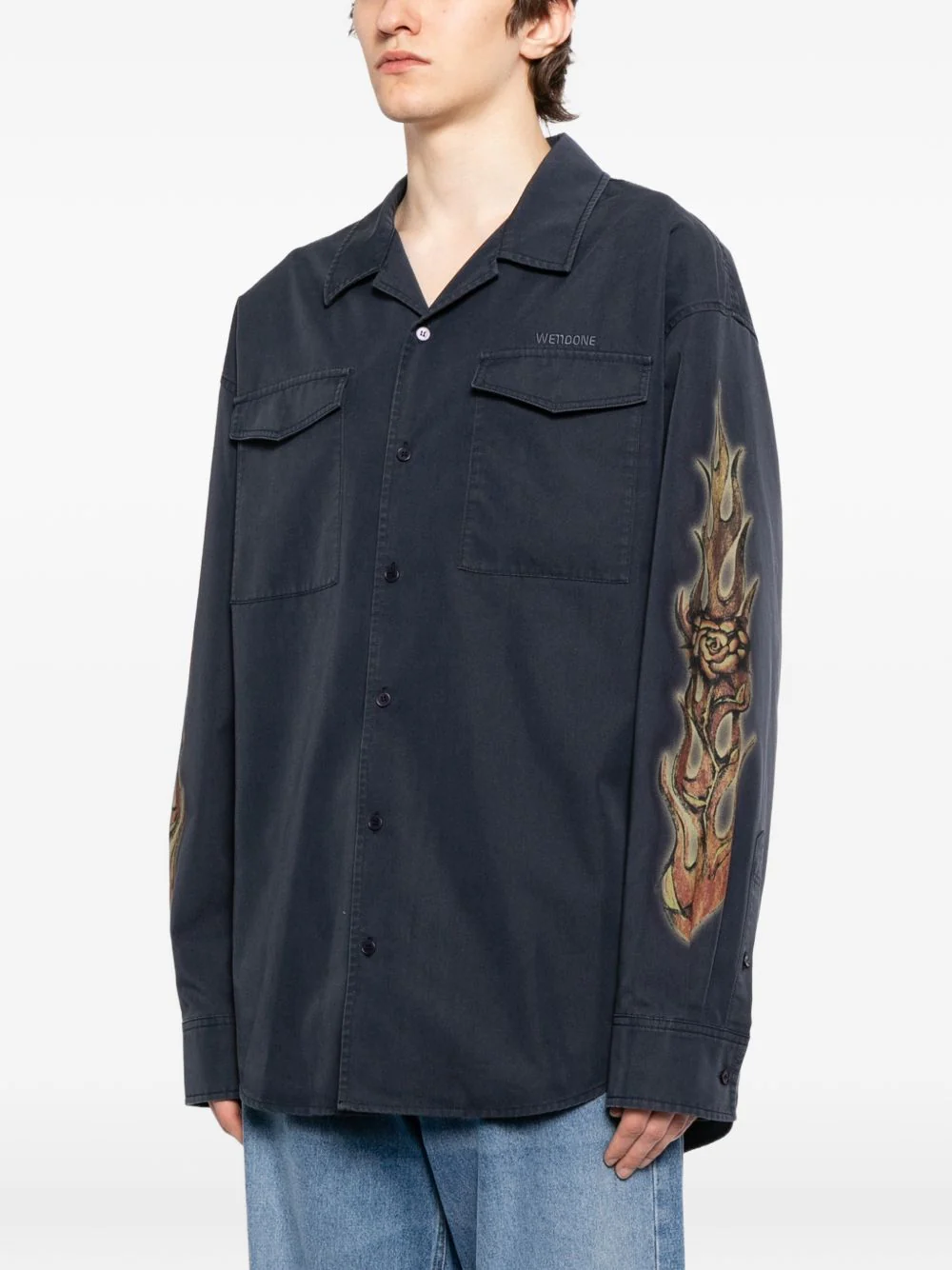Sleeve Graphic Pocket Shirt - Image 4