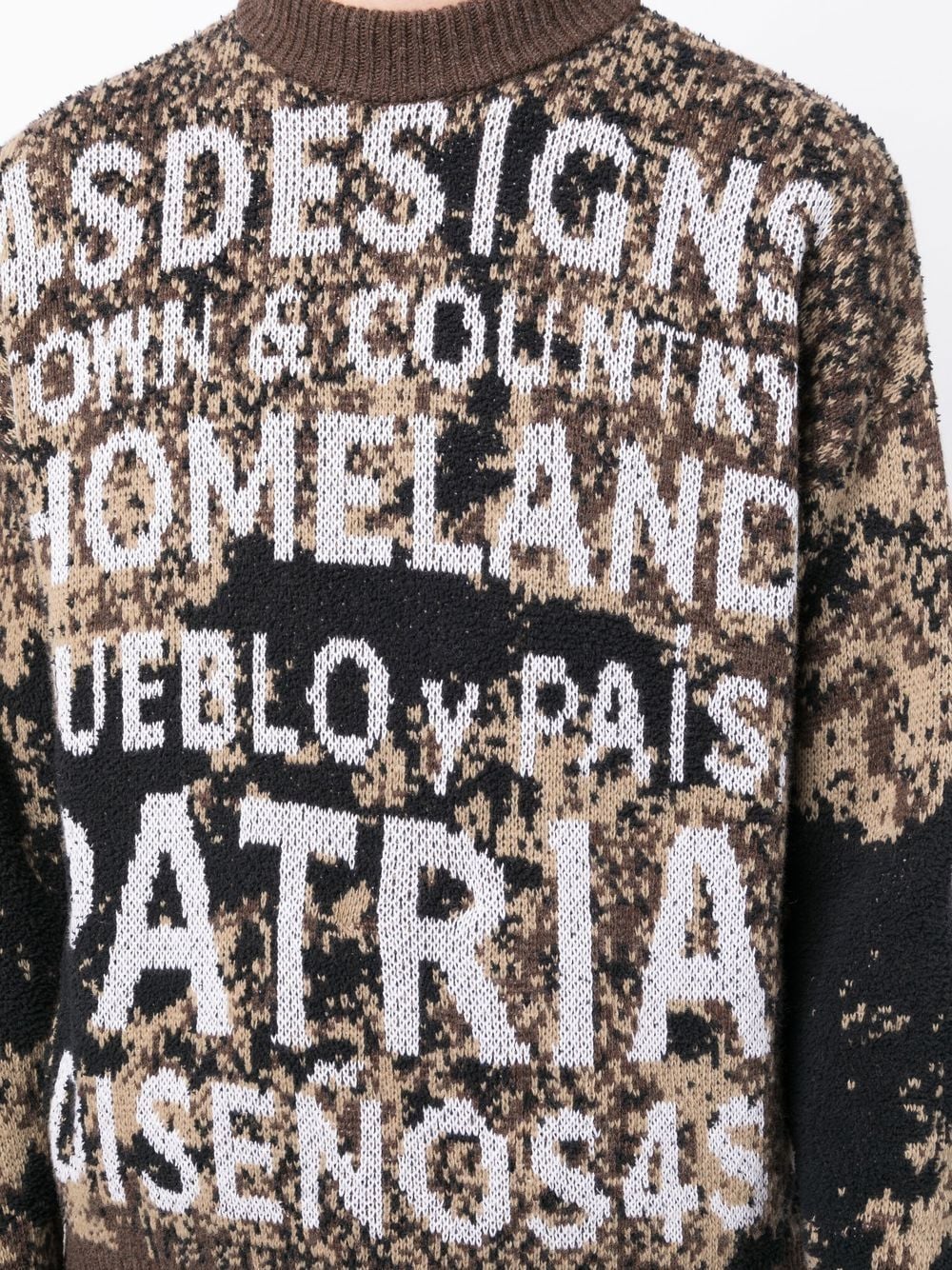 Slogan Intarsia-Knit Sweatshirt - Image 3