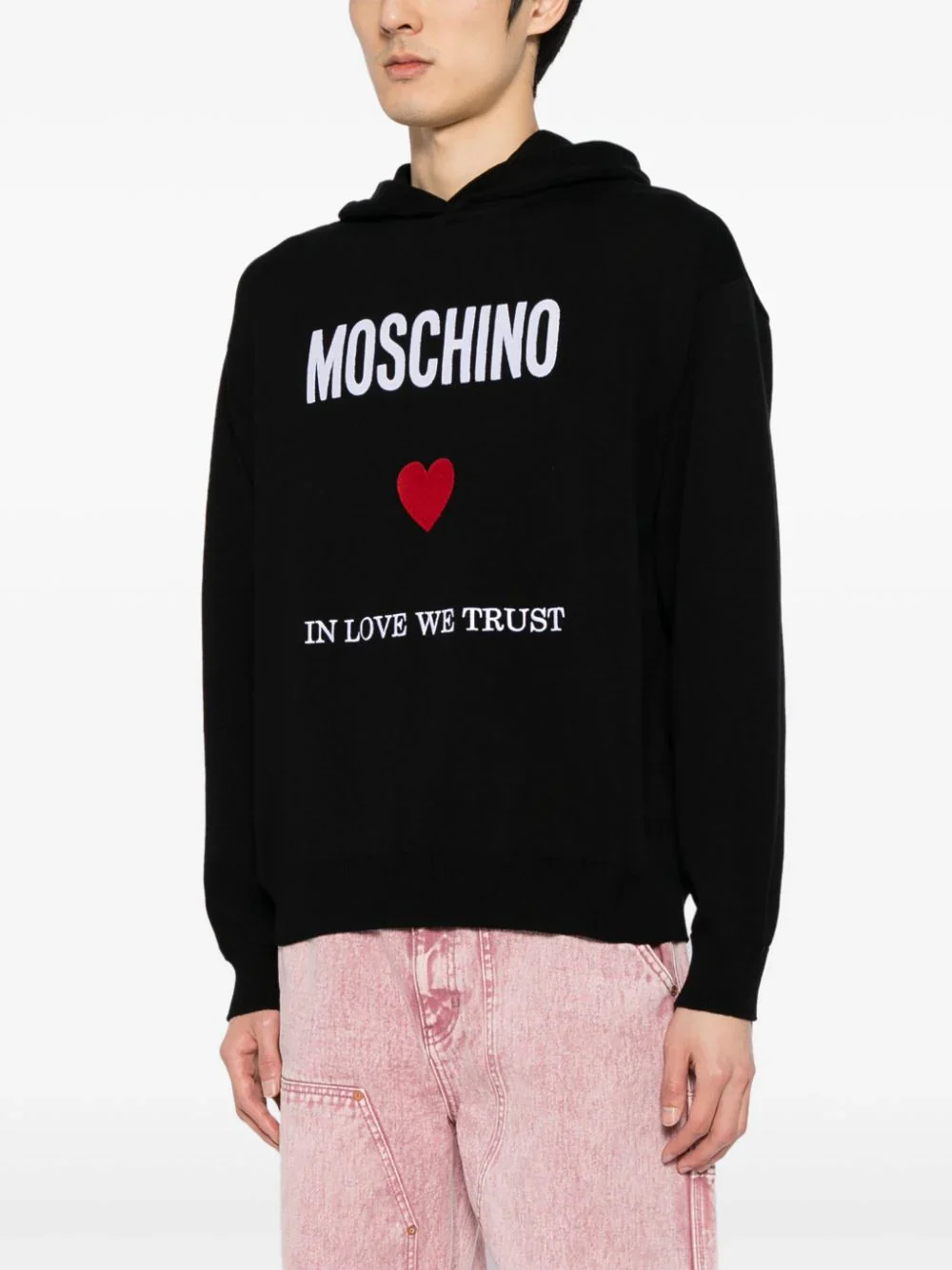 Slogan-Print Cotton Hoodie - Image 3