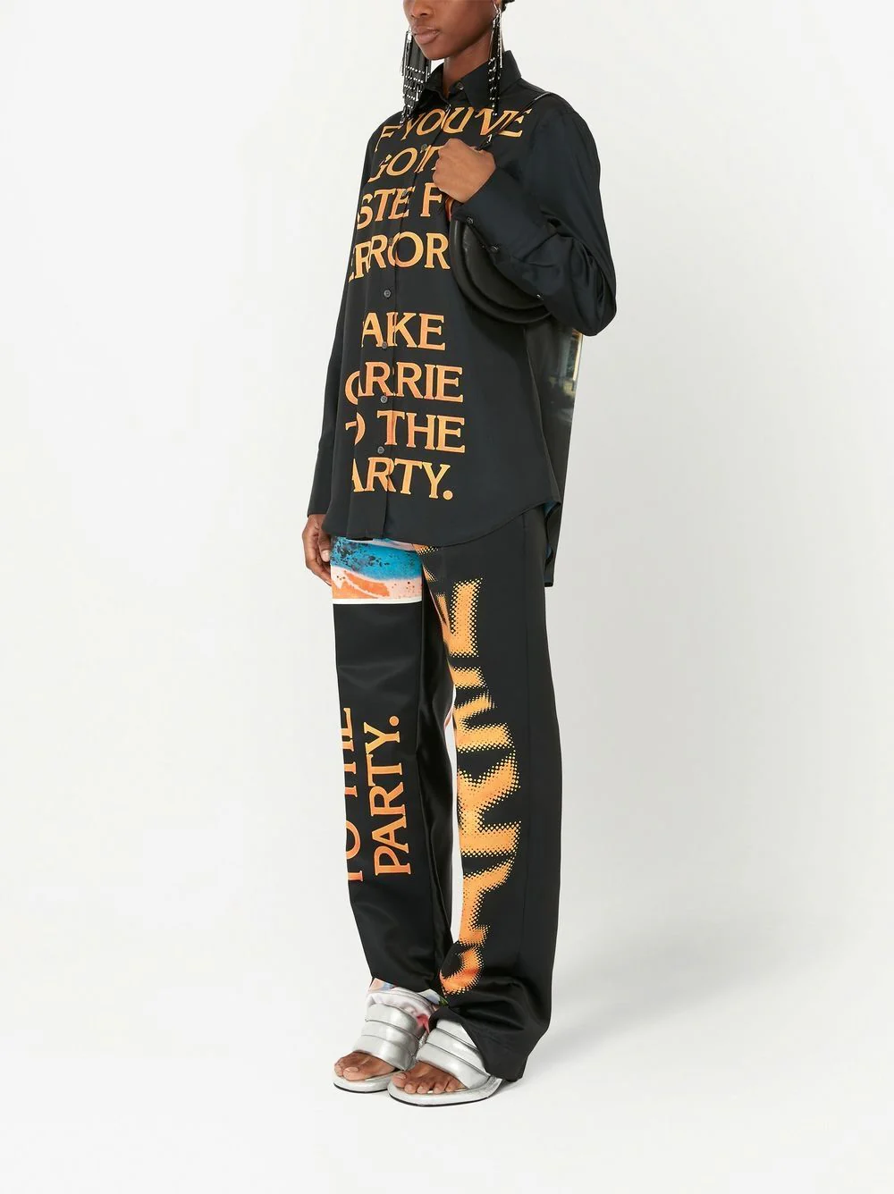 Slogan-Print Cotton Shirt - Image 2