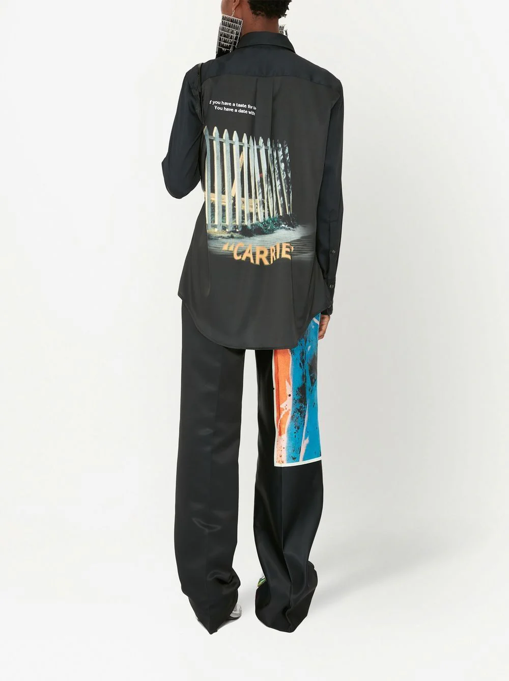 Slogan-Print Cotton Shirt - Image 5