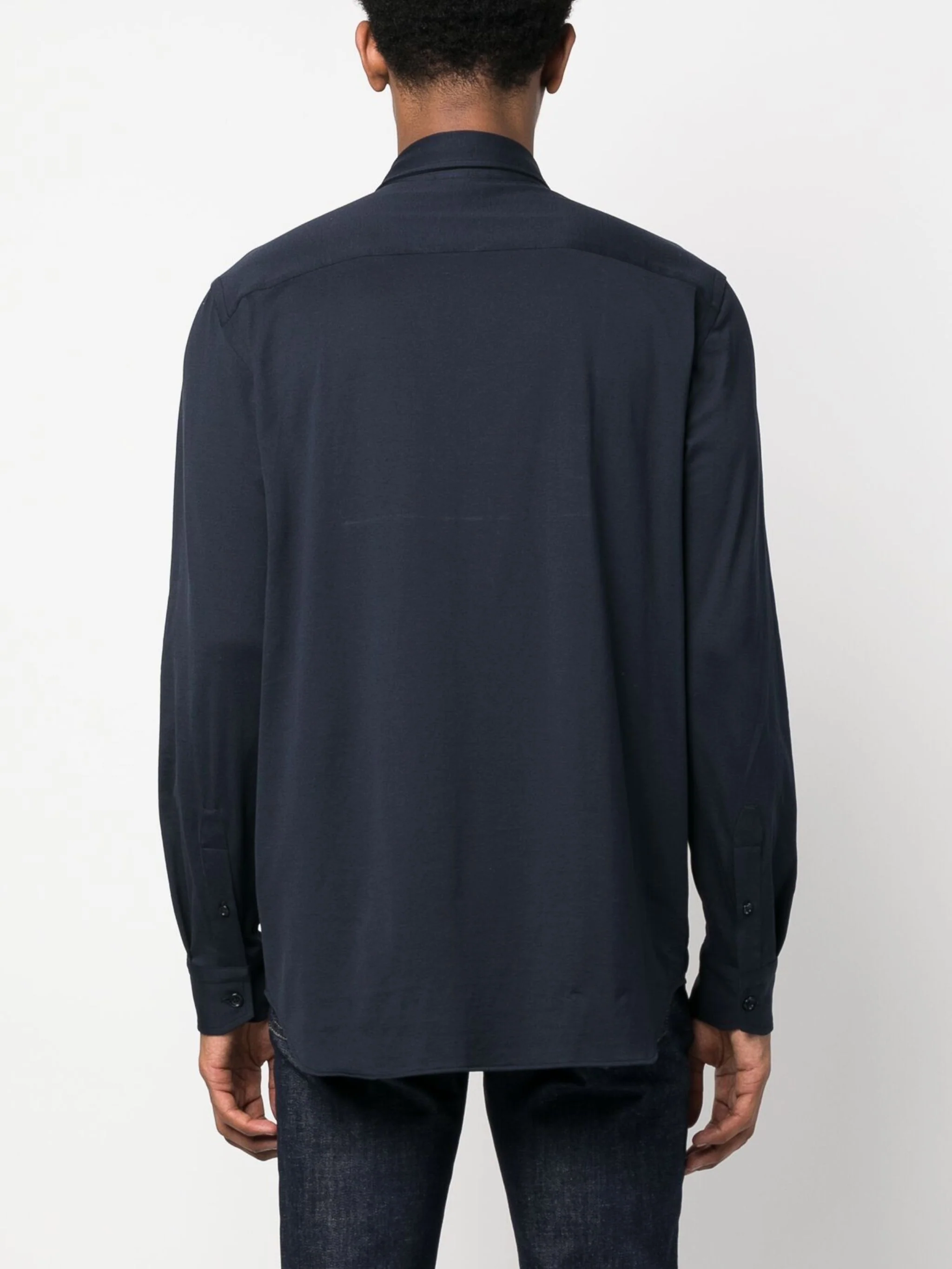 Spread-Collar Cotton Shirt - Image 3