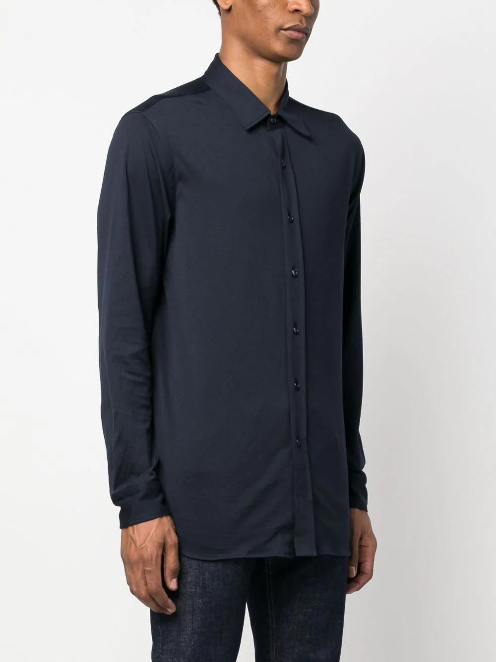 Spread-Collar Cotton Shirt - Image 4
